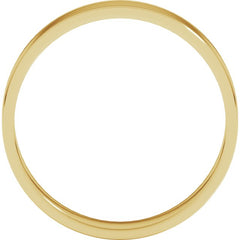 14K Yellow Gold 4 mm Ultra-Lightweight Flat Band Size 7.5