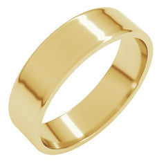 14K Yellow Gold 5 mm Ultra-Lightweight Flat Band Size 11.5