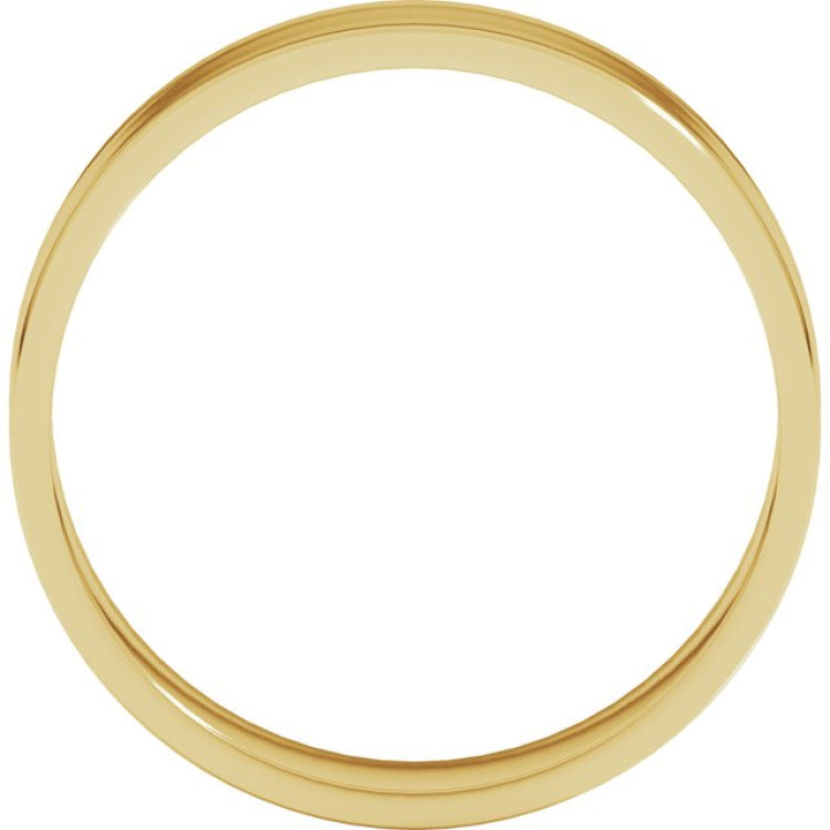 14K Yellow Gold 5 mm Ultra-Lightweight Flat Band Size 11.5