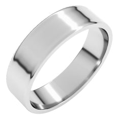 14K White Gold 5 mm Ultra-Lightweight Flat Band Size 12