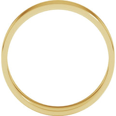 14K Yellow Gold 5 mm Ultra-Lightweight Flat Band Size 9