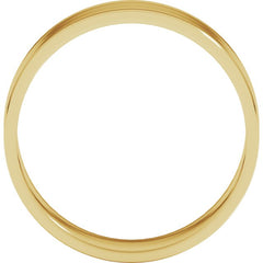 14K Yellow Gold 6 mm Ultra-Lightweight Flat Band Size 10