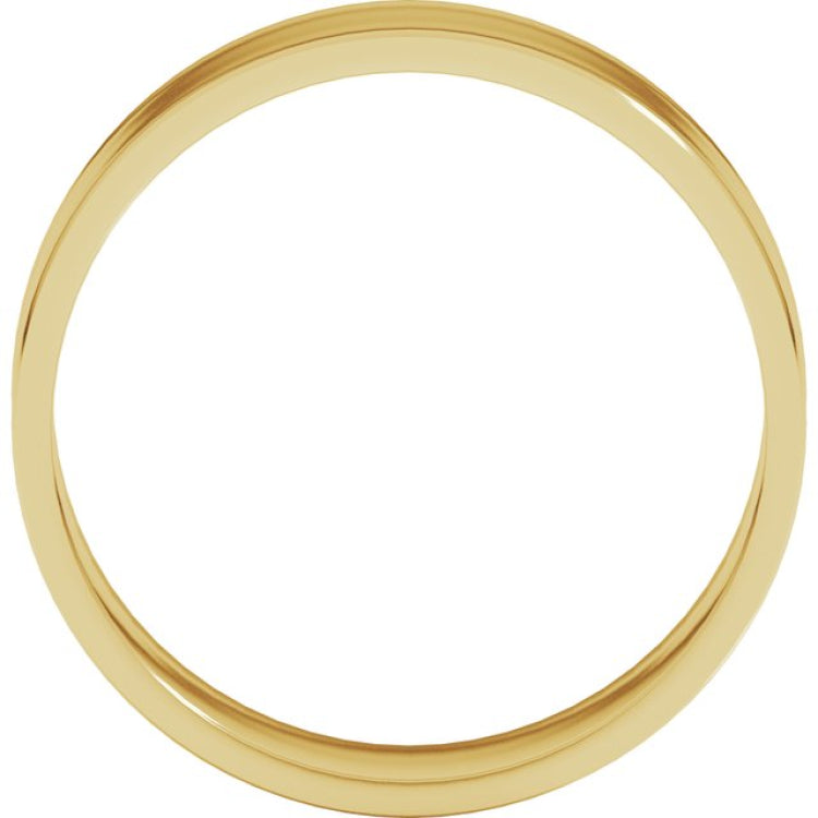 14K Yellow Gold 6 mm Ultra-Lightweight Flat Band Size 8