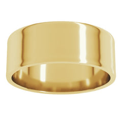14K Yellow Gold 7 mm Ultra-Lightweight Flat Band Size 6.5