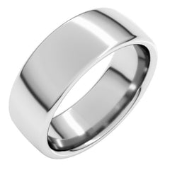 10K White Gold 7 mm Comfort-Fit European-Style Band Size 12