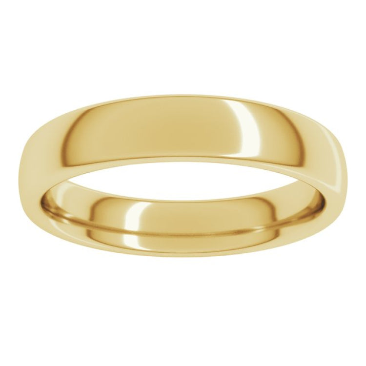 10K Yellow Gold 4 mm Comfort-Fit European-Style Band Size 6.5