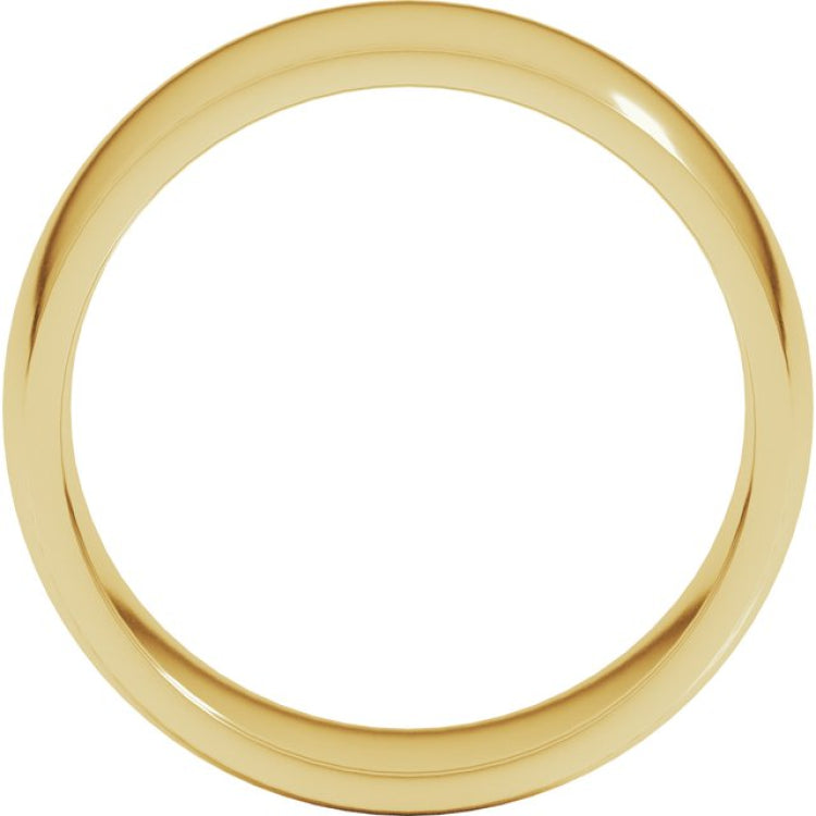 10K Yellow Gold 8 mm Lightweight Comfort-Fit Half Round Band Size 9.5