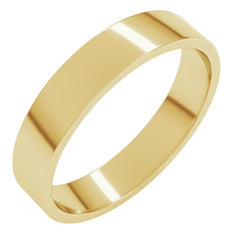 14K Yellow Gold 4.5 mm Flat Band Size 8