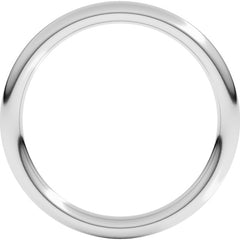 14K White Gold 2 mm Comfort-Fit Full Round Band Size 5