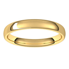 14K Yellow Gold 3.5 mm Comfort-Fit European-Style Band Size 9