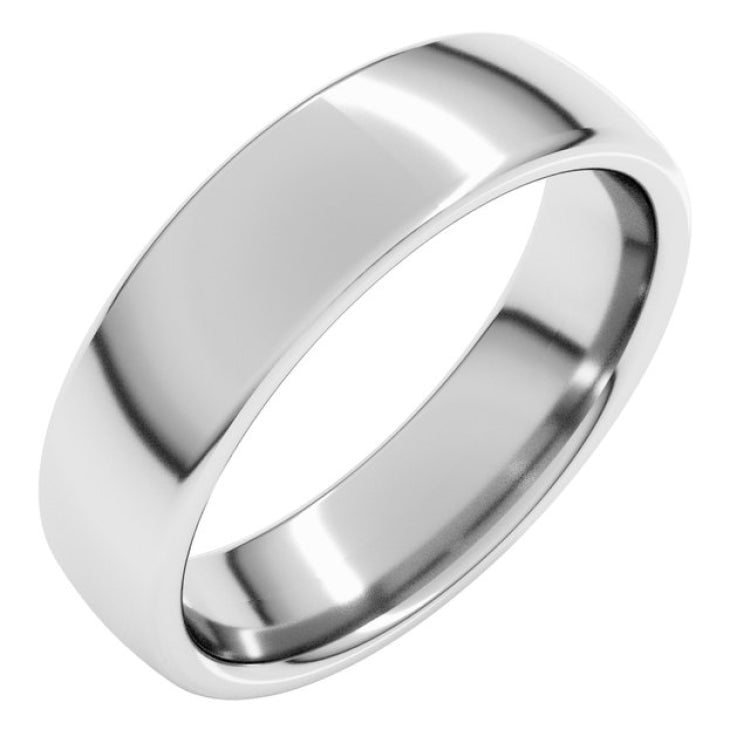 14K White Gold 5.5 mm Comfort-Fit European-Style Band Size 10