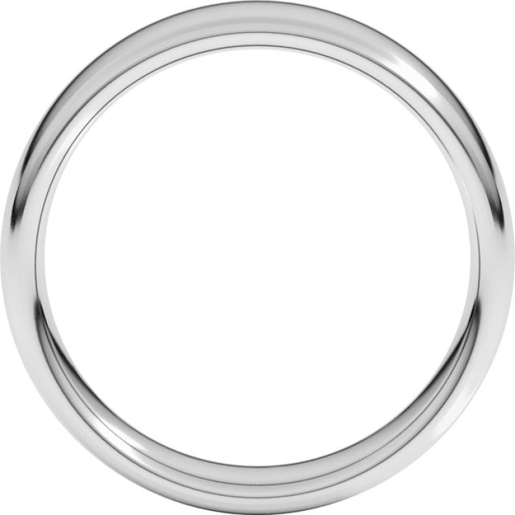 10K White Gold 5.5 mm Comfort-Fit European-Style Band Size 8