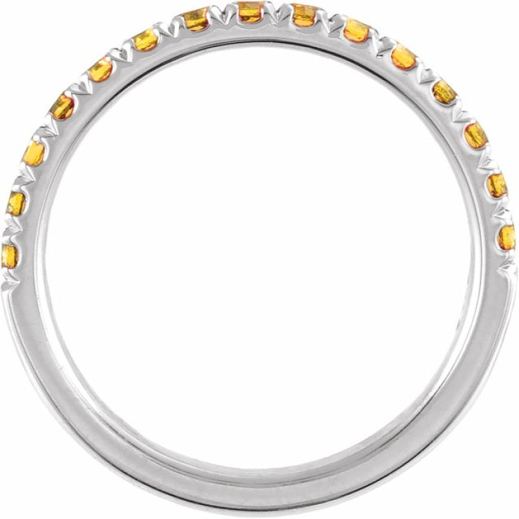 Sterling Silver Natural Citrine Stackable Ring