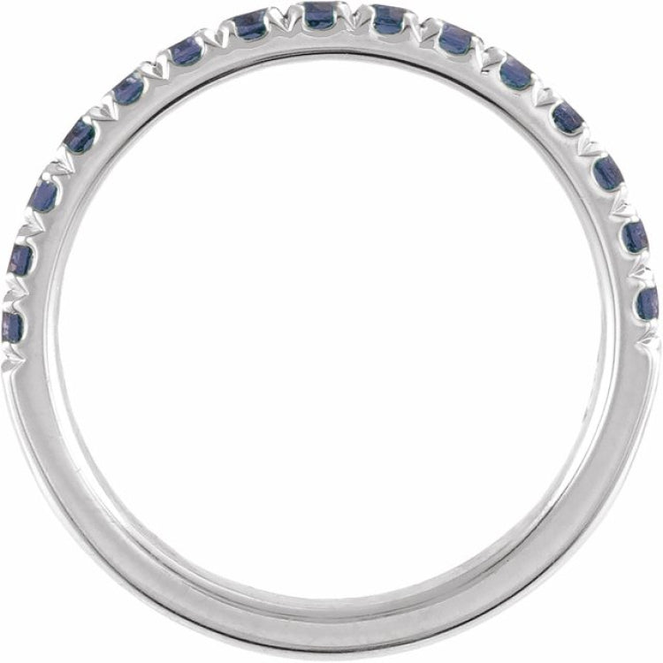 14K White Gold Natural Alexandrite Stackable Ring