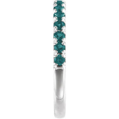 Sterling Silver Lab-Grown Alexandrite Stackable Ring