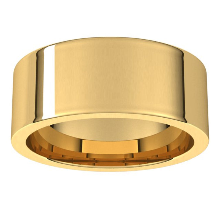 14K Yellow Gold 8 mm Comfort-Fit Flat Band Size 12