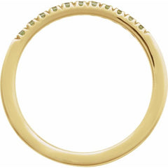 14K Yellow Gold Vermeil Natural Peridot Stackable Ring