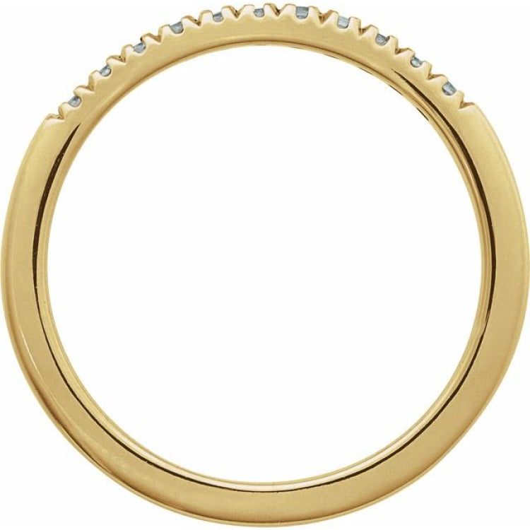 14K Yellow Gold Vermeil Natural Aquamarine Stackable Ring