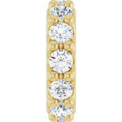 18K Yellow Gold-Plated Sterling Silver Lab-Grown Diamond Spacer Charm/Pendant