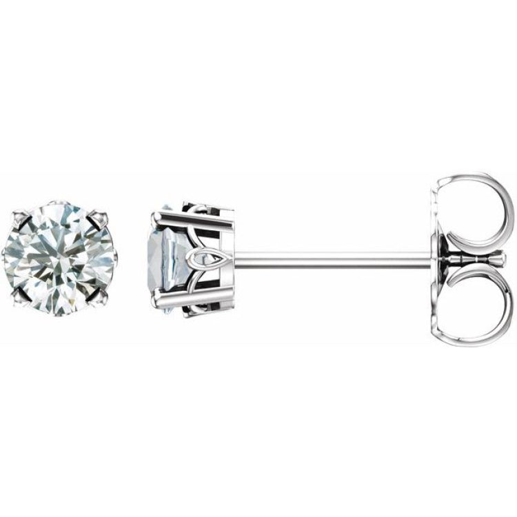 14K White Gold 1/2 CTW Lab-Grown Diamond Scroll Setting® Stud Earrings