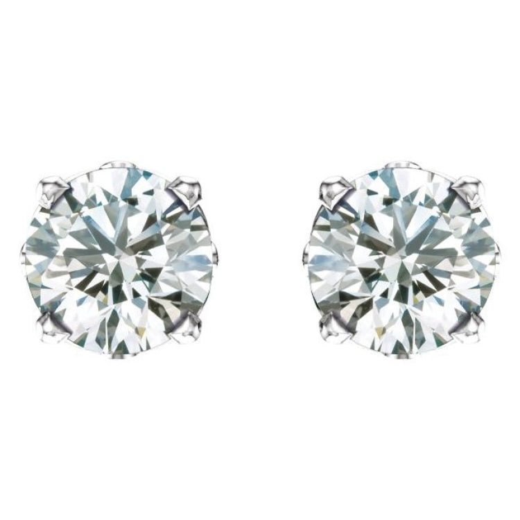 14K White Gold 1/2 CTW Lab-Grown Diamond Scroll Setting® Stud Earrings
