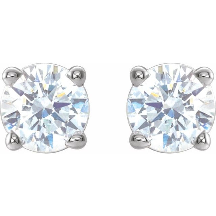 Sterling Silver 1/4 CTW Lab-Grown White Diamond Earrings