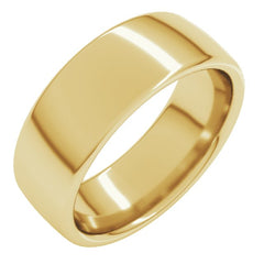 22K Yellow Gold 7 mm Comfort-Fit European-Style Band Size 11.5