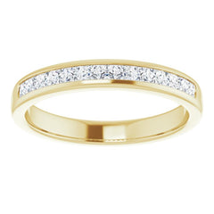 14K Yellow Gold 5/8 CTW Natural Diamond Band