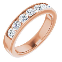 14K Rose Gold 1 1/2 CTW Natural Diamond Band