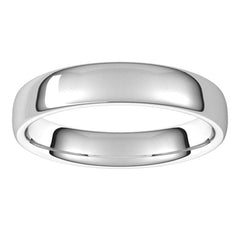 10K White Gold 4.5 mm Comfort-Fit European-Style Band Size 10