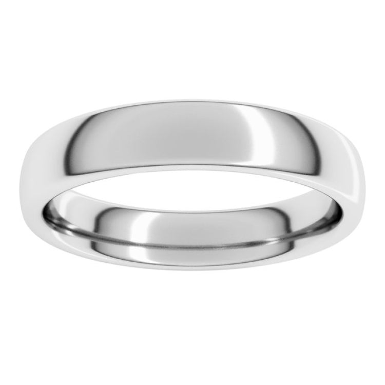 Platinum 4 mm Comfort-Fit European-Style Band Size 5