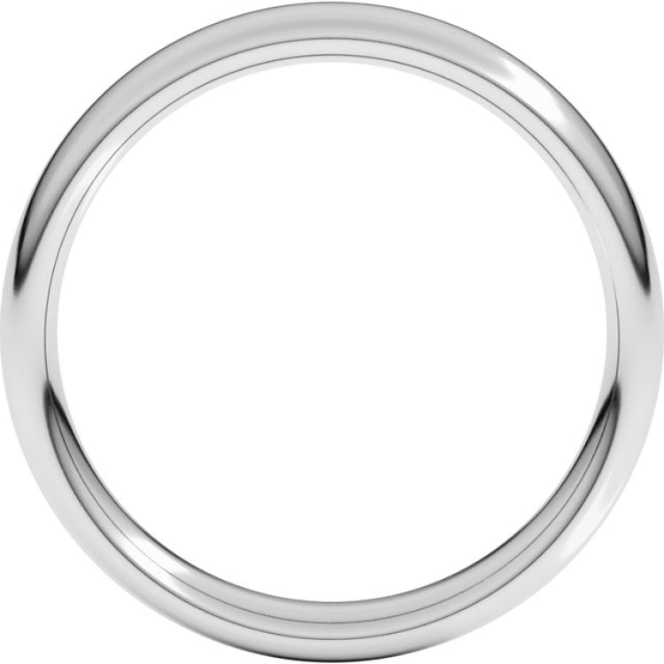 Platinum 4 mm Comfort-Fit European-Style Band Size 7