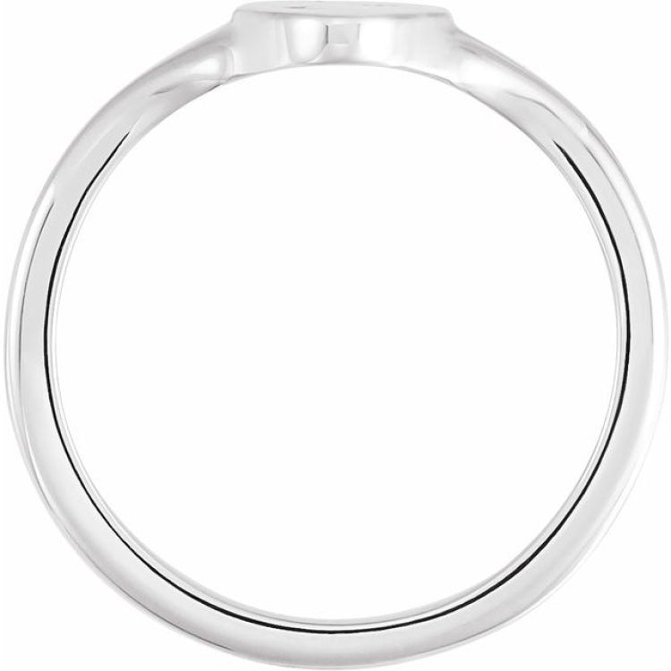Sterling Silver Moon & Star Signet Ring