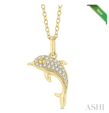 Ashi Dolphin Petite Diamond Fashion Pendant