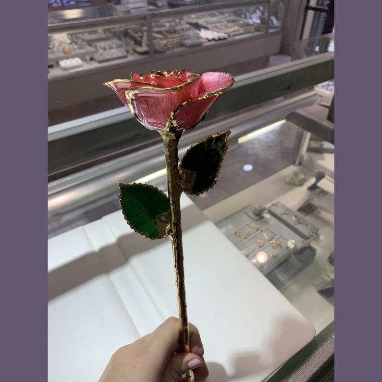Beautiful 24k real gold dipped roses
