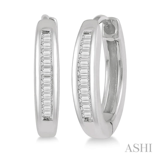 Ashi Petite Diamond Huggie Fashion Earrings