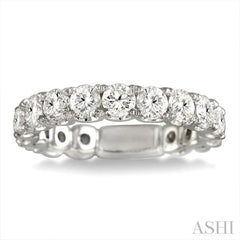 2 Ctw Diamond Matching Wedding Band in 18K White Gold