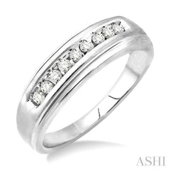 1/6 Ctw Round Diamond Men's Ring in 14K White Gold