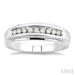 1/6 Ctw Round Diamond Men's Ring in 10K White Gold