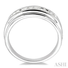 1/6 Ctw Round Diamond Men's Ring in 10K White Gold