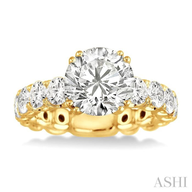 2 Ctw Diamond Semi-Mount Engagement Ring in 18K Yellow Gold