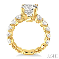 2 Ctw Diamond Semi-Mount Engagement Ring in 18K Yellow Gold