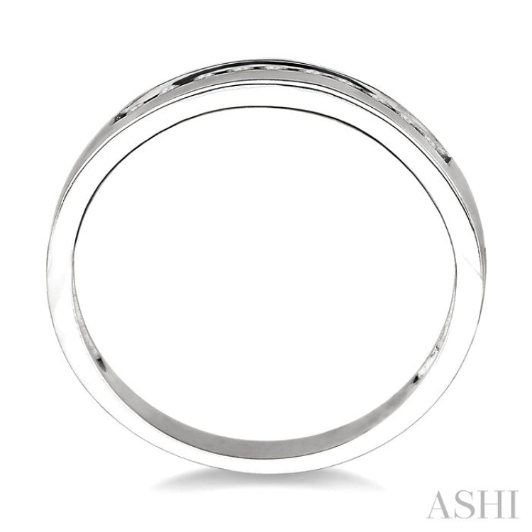 1/10 Ctw Round Cut Diamond Band in 10K White Gold