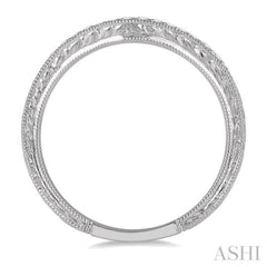 1/6 Ctw Round Cut Diamond Matching Wedding Band in 14K White Gold