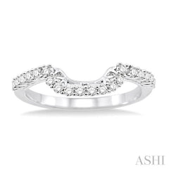 1/3 Ctw Round Cut Diamond Wedding Band in 14K White Gold