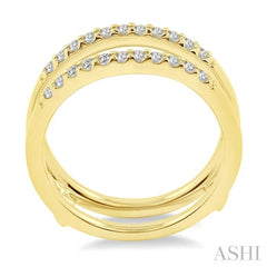 1/3 Ctw Round Cut Diamond Insert Ring in 14K Yellow Gold