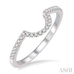 1/5 Ctw Round Cut Diamond Wedding Band in 14K White Gold