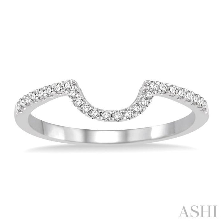 1/5 Ctw Round Cut Diamond Wedding Band in 14K White Gold