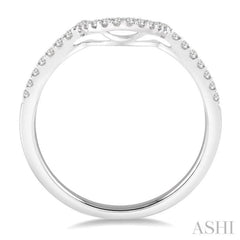 1/5 Ctw Round Cut Diamond Wedding Band in 14K White Gold