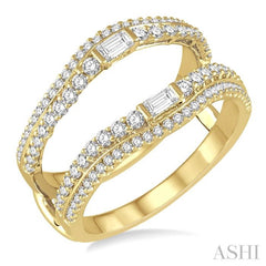 3/4 Ctw Diamond Insert Ring in 14K Yellow Gold